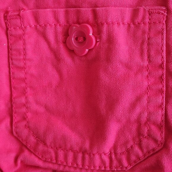 Old Navy Cute Pink Shorts With Pink Flower Buttons. Size 12-18 Months - Picture 4 of 6